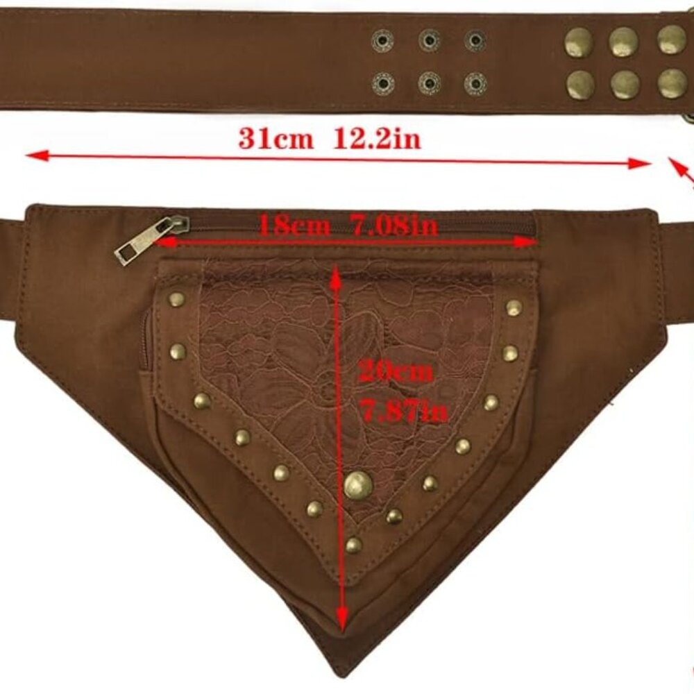 Renaissance Bag Ren Faire Accessories Festival Bag Fanny Pack for Women Thigh Ba - Picture 3 of 7